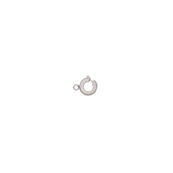 Clasp, springring, stainless steel, 7mm. Sold individually. image number 0