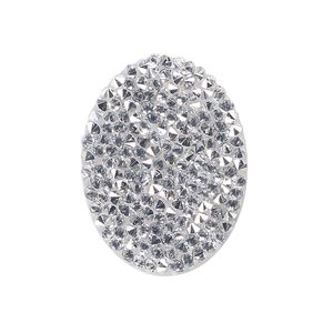 Iron-on transfer 1pk crystal CAL, Crystal Passions® 29x22mm oval 707487