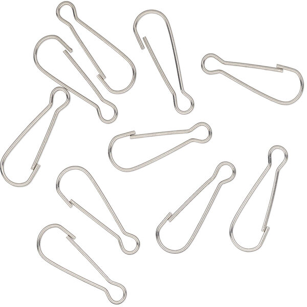 Clasp, snap hook, stainless steel, 18x6mm. Sold per pkg of 100. image number 0