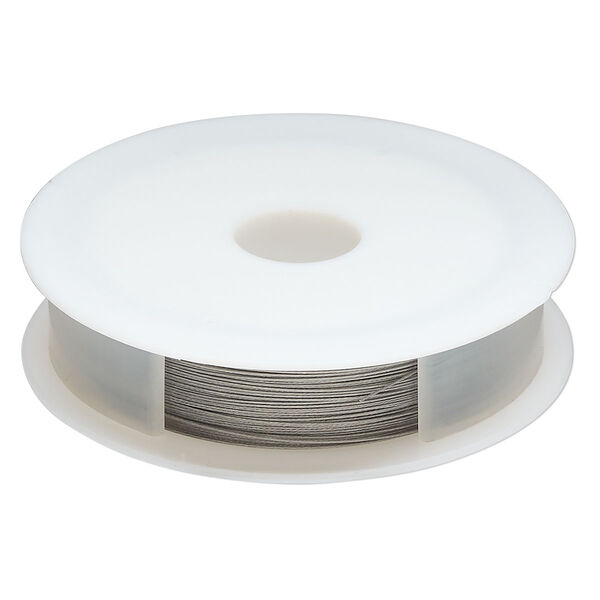 Beading wire, Tigertail™, nylon-coated stainless steel, clear, 7 strand, 0.012-inch diameter. Sold per 100-foot spool. image number 0