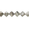 Russian serpentine 1pkg1, puffed diamond bead natural, 15 inch 31-35mm light image number 1