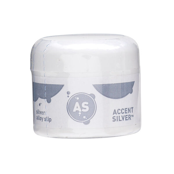 Silver paint, Accent Silver™, silver alloy slip, 1 inch. Sold per 5-gram container. image number 0