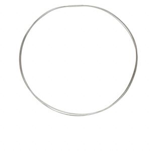 Necklace, plastic coated stainless steel, silver, 5-strand choker-style, 18-inches. Sold individually.