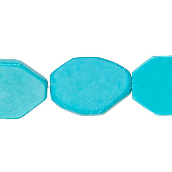 Magnesite 1pkg1, flat octagon bead 15.5-16 inch 18x15mm image number 0