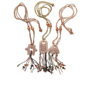 Necklace mix, ceramic, brown and multiple colors, mixed pendant sizes, 28-inches. Sold per pkg of 3.