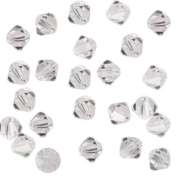 Bead 288pk crystal, Preciosa Czech crystal 6mm bicone image number 0