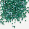 Seed bead, Dyna-Mites&trade;, glass, 1pkg40g, #11 2-cut hex, opaque rainbow pine green (774R 11/0 2CUT) image number 0