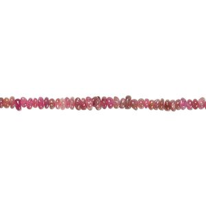 Pink tourmaline 1pkg1, hand-cut rondelle bead 12 inch 2x1mm-3x2mm