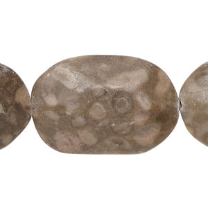 Brown marble 1pkg1, faceted puffed oval bead natural, 15.5-16 inch 28x20mm-31x22mm