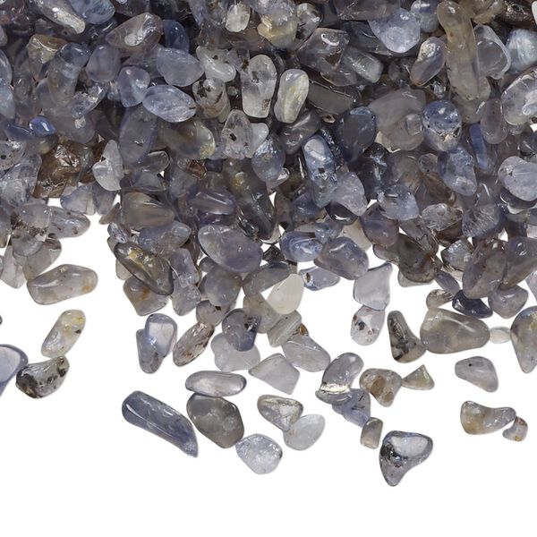 Iolite 1pkg1, undrilled tumbled polished inlay chip natural 2 oz mini image number 0