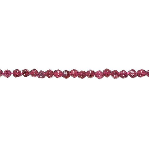 Bead, garnet (dyed), matte, 3mm hand-cut faceted round, B- grade, Mohs hardness 7 to 7-1/2. Sold per 15-1/2" to 16" strand. image number 0