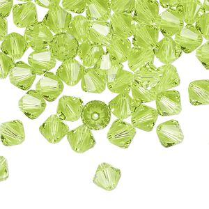 Bead 360pk citrus green, Swarovski® 6mm XILION bicone 5328