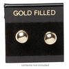Earring card, flocked plastic, black and gold, 1x1-inch square with "GOLD FILLED." Sold per pkg of 100. image number 1