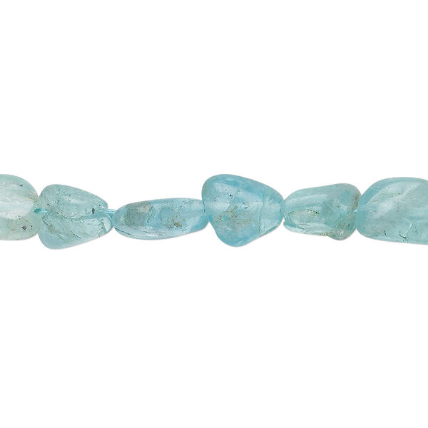 Bead, apatite (natural), light, mini to small nugget, Mohs hardness 5. Sold per 13-inch strand. image number 0