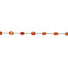 Carnelian 1pkg7, hand-cut top-drilled faceted puffed barrel bead, 9x8mm-12x11mm image number 1