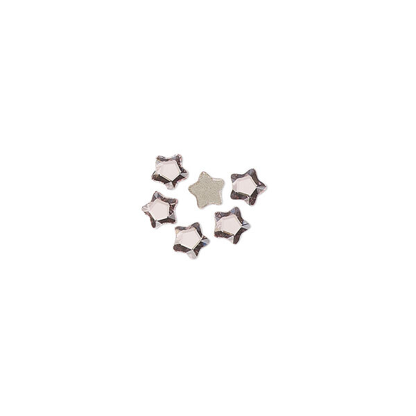 Flat back 6pk light rose foil back, Crystal Passions® 4mm star flower 2754 image number 0