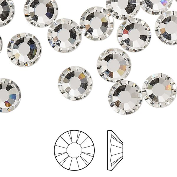 Flat back 144pk crystal foil back, Preciosa MAXIMA Czech crystal rhinestone 8.41-8.67mm chaton rose round SS40 image number 0