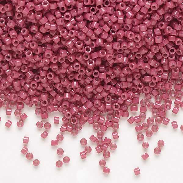 Seed bead, Delica®, glass, pkg/250g, #11 round, Duracoat® opaque outside dyed pansy (DB-2118). image number 0