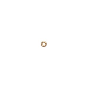 Jump ring, 14Kt gold-filled, 3mm round, 1.3mm inside diameter, 19 gauge. Sold per pkg of 20.