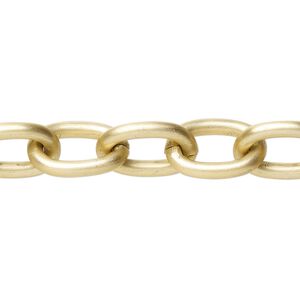 Chain, anodized aluminum, matte gold, 11mm cable. Sold per pkg of 25 feet.