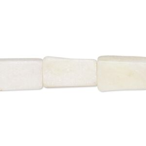 Multi-new "jade" 1pkg1, square tube bead natural 8 inch 15x9mm-17x10mm