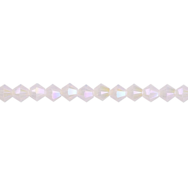 Bead 48pk rose water opal shimmer 2X, Crystal Passions® 4mm bicone 5328 image number 0
