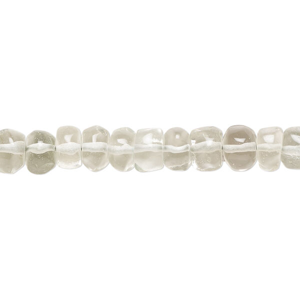 Green quartz 1pkg1, hand-cut rondelle bead 13 inch 5x3mm-7x6mm image number 0