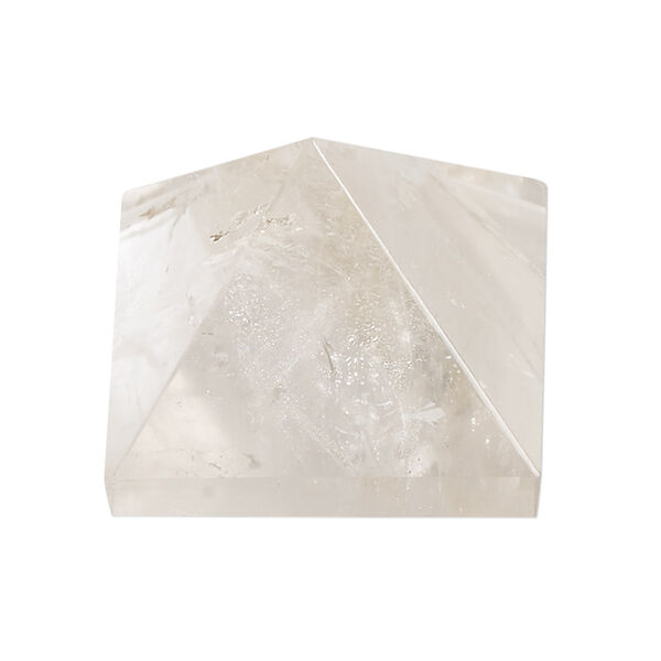 Gift, quartz crystal (natural), 27mm hand-cut pyramid, C grade, Mohs hardness 7. Sold individually. image number 0