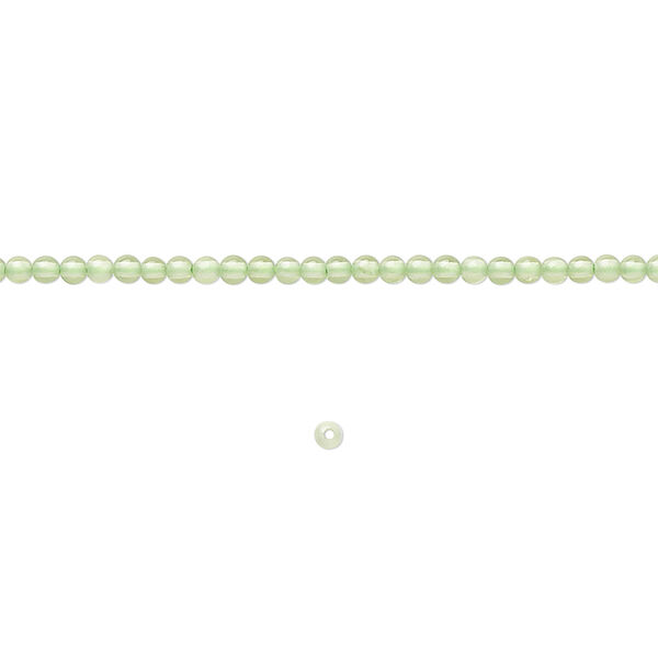 Peridot 1pkg1, hand-cut round bead natural B grade, 15.5-16 inch 2mm image number 0