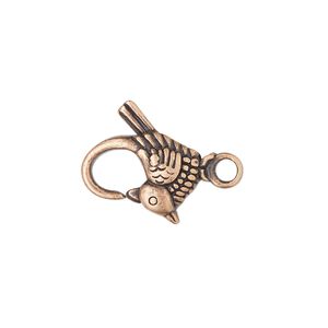 Clasp lobster claw 1pkg8 copper-plated "pewter" (zinc alloy), 18x17mm double-sided, antique 1-strand