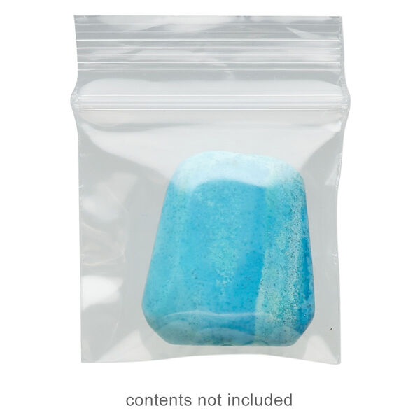 Bag, Tite-Lip™, plastic, clear, 1-1/2 x 1-1/2 inch top zip. Sold per pkg of 100. image number 0