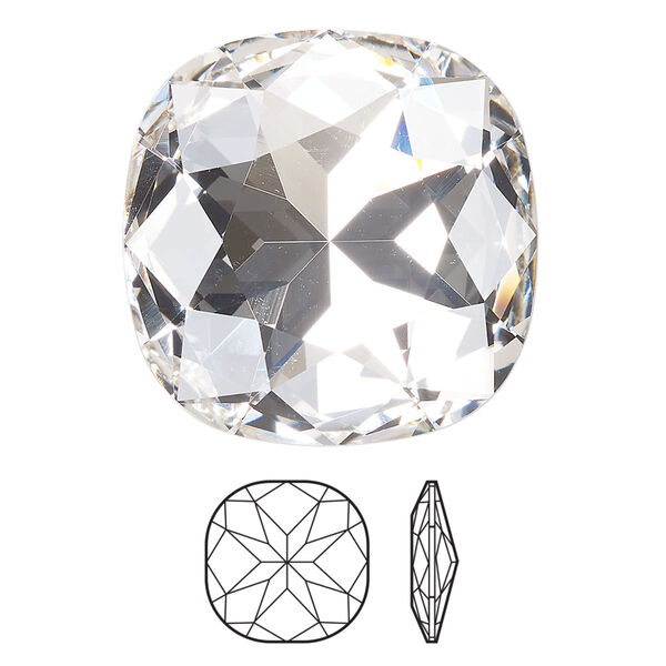 Fancy stone 1pk crystal foil back, Crystal Passions® 27mm cushion 4487 image number 0