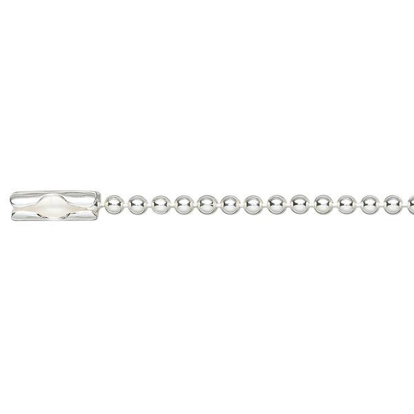 Chain 1pkg1 sterling silver, 2mm ball 20 inch / connector clasp image number 0