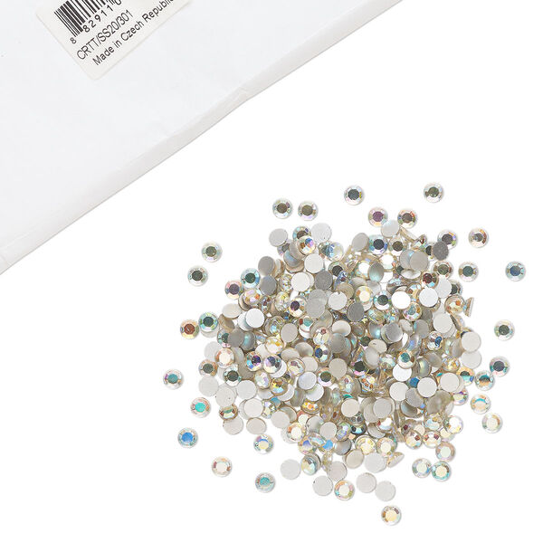 Chaton 1440pk crystal AB, vintage Preciosa Czech crystal rhinestone 4.6-4.8mm round SS20 image number 0