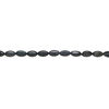 Blackstone 1pkg1, flat-sided puffed oval bead, 15 inch 24x14mm-25x15mm image number 1