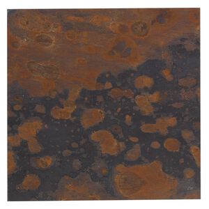 Sheet, Lillypilly, copper, mottled patina, 3-inch single-sided square, 24 gauge. Sold individually.