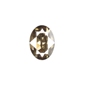 Fancy stone 1pkg48 crystal bronze foil back, Swarovski&reg;, 18x13mm oval 4120