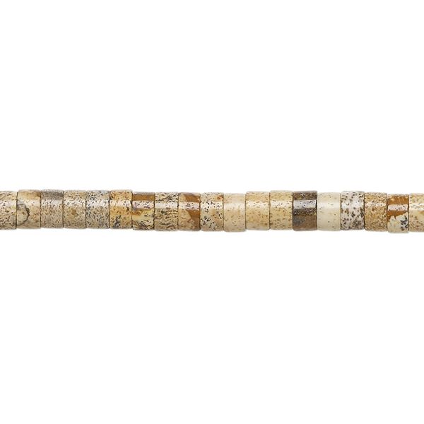 Picture jasper 1pkg1, heishi bead natural 15.5-16 inch 4x1.5mm-4x2.5mm image number 0