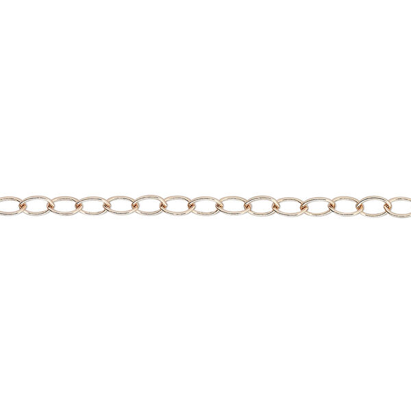 Chain, 14Kt rose gold-filled, 2.7mm cable. Sold per 5-foot spool. image number 0