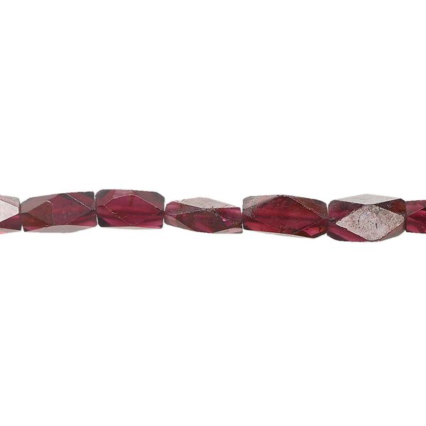 Garnet 1pkg1, hand-cut faceted brick bead 15.5-16 inch 7x4mm-9x5mm image number 0
