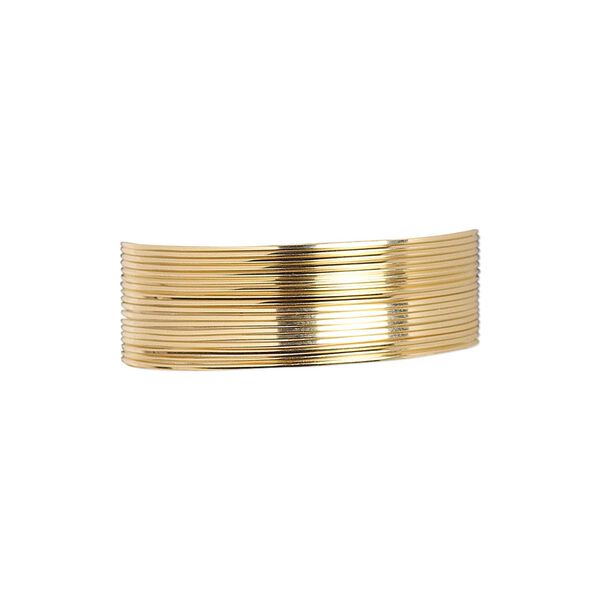 Wire, 12Kt gold-filled, dead-soft, square, 26 gauge. Sold per pkg of 5 feet. image number 0