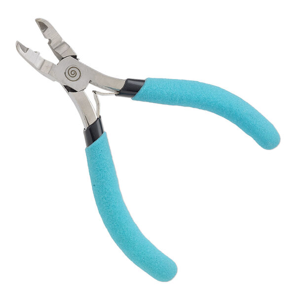 Pliers, OmTara™, crimp, steel and rubber, 4-3/4 inches with cutter. Sold individually. image number 0