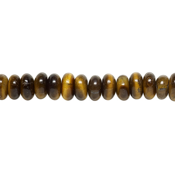 Bead, tigereye (natural), 6x3mm rondelle, B grade, Mohs hardness 7. Sold per 15-1/2" to 16" strand. image number 0