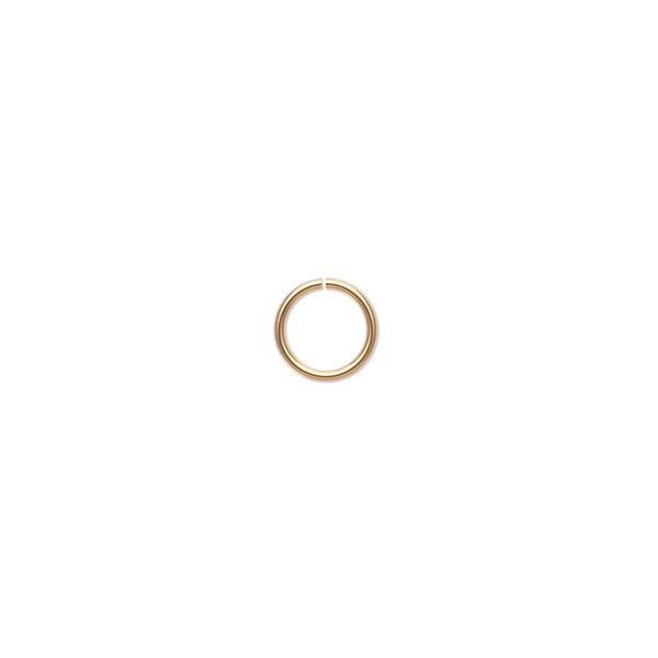 Jump ring, 14Kt gold-filled, 7mm round, 5.8mm inside diameter, 22 gauge. Sold per pkg of 20. image number 0