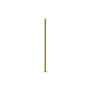 Head pin, antique brass-plated steel, 1 inch, 21 gauge. Sold per pkg of 500.