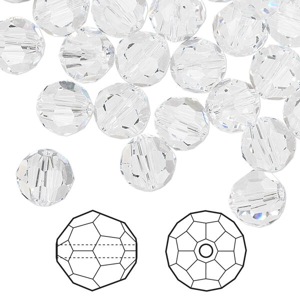 Bead 288pk crystal, Swarovski® 8mm round 5000 image number 0