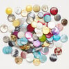 Mother-of-pearl shell 1pkg4oz, puffed flat round bead mix mixed colors 13-16mm image number 1