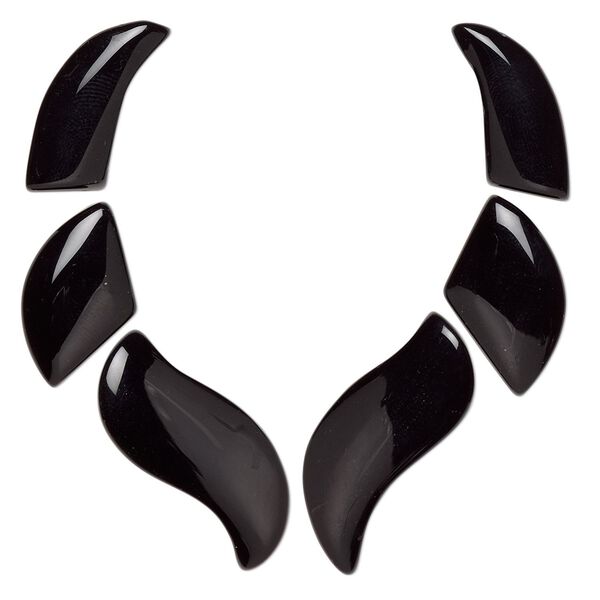 Black onyx 1pkg6, focal 23x11mm-34x14mm image number 0