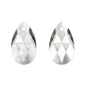 Drop 1pkg1 crystal urban grey, Crystal Passions&reg; 22x13mm pendant pear 6106