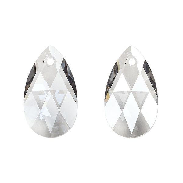 Drop 1pkg1 crystal urban grey, Crystal Passions&reg; 22x13mm pendant pear 6106 image number 0
